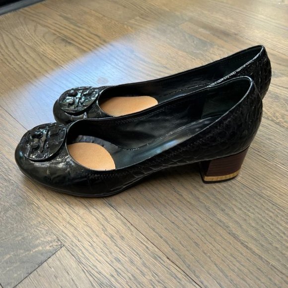 EUC Tory Burch Crocodile Embossed Ballet Flats - Picture 2 of 7